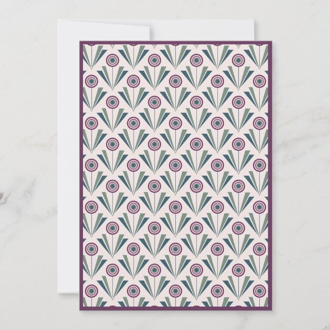 Cartes Pour Fêtes Annuelles Fleurs géométriques (Devant)