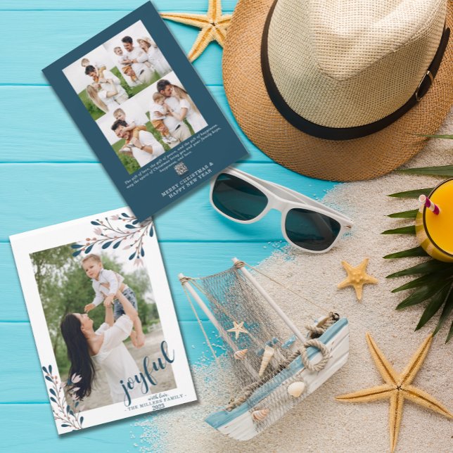 Cartes Pour Fêtes Annuelles Fleurs hivernales joyeuses | Photo  (Créateur téléchargé)