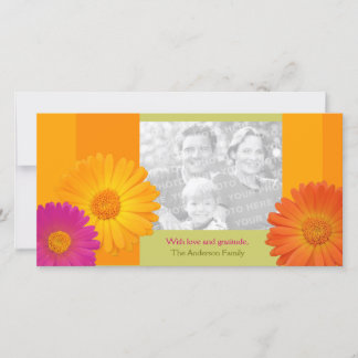 Cartes Pour Fêtes Annuelles Fleurs marguerites colorées Famille personnalisée