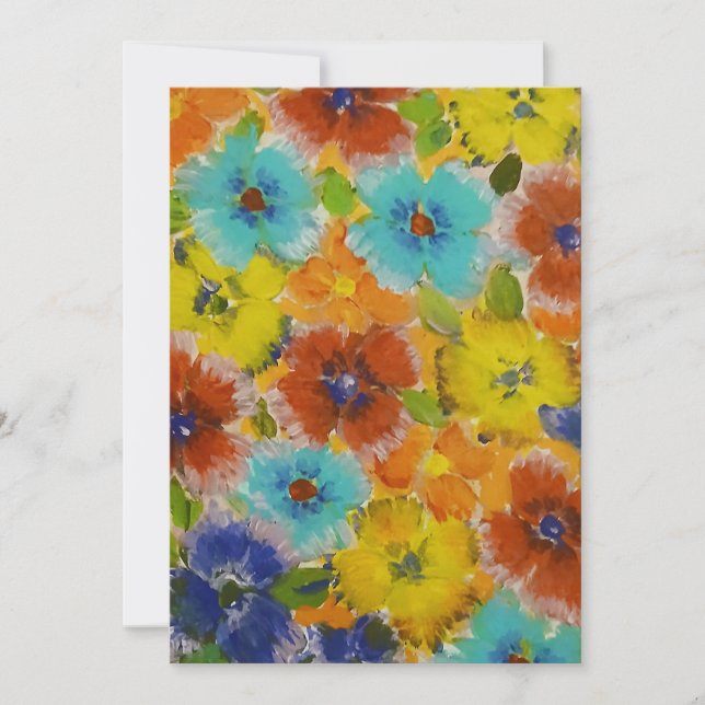 Cartes Pour Fêtes Annuelles Fleurs mélangées (Devant)