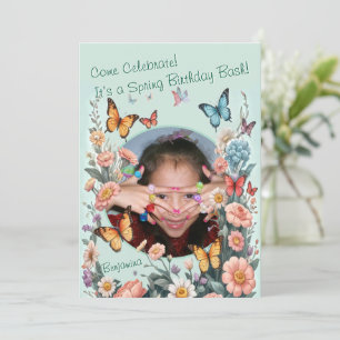 Cartes Pour Fêtes Annuelles Fleurs pastel de printemps et papillons rêveurs