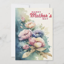 Fleurs pastel pour la fête des mères en bleu sarce
