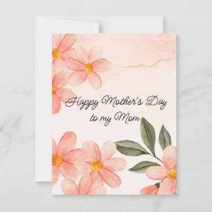 Cartes Pour Fêtes Annuelles Fleurs Pêchies Fête des Mères
