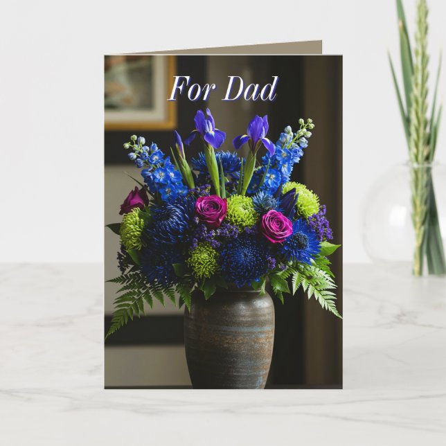 Cartes Pour Fêtes Annuelles Fleurs pour papa (2) (Devant)