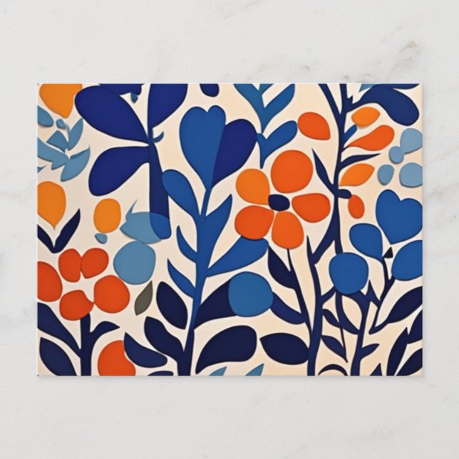 Cartes Pour Fêtes Annuelles fleurs retro 70's (Devant)