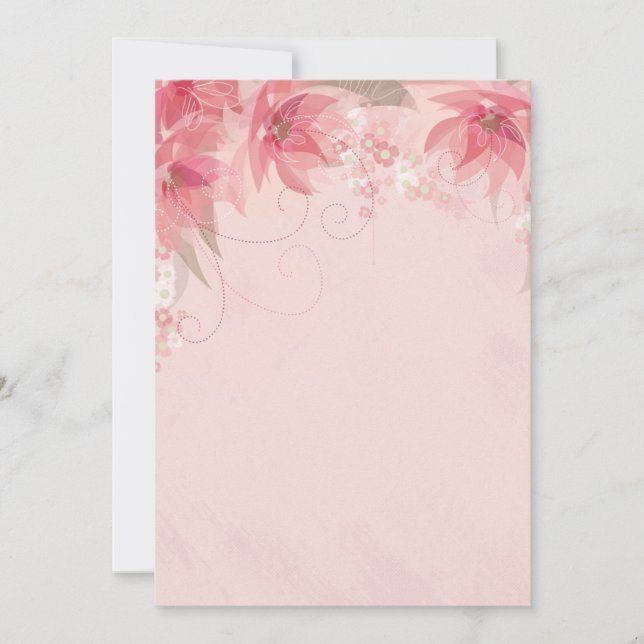 Cartes Pour Fêtes Annuelles fleurs roses (Devant)