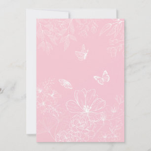 Cartes Pour Fêtes Annuelles Fleurs roses Motif, Floral, Motif, Minimaliste