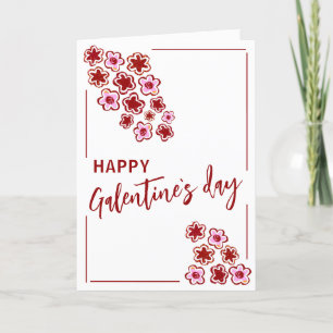 Cartes Pour Fêtes Annuelles Fleurs roses rouges Galentine`s Day Friends