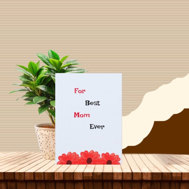 Cartes Pour Fêtes Annuelles Fleurs rouges (Créateur téléchargé)