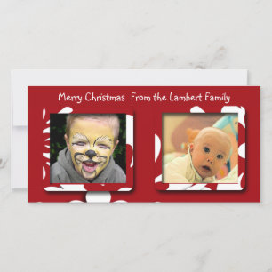 Cartes Pour Fêtes Annuelles Fleurs rouges géantes Photo de Noël