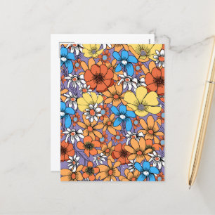 Cartes Pour Fêtes Annuelles Fleurs sauvages