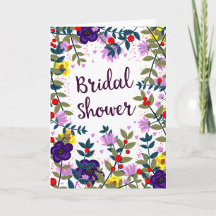 Cartes Pour Fêtes Annuelles Fleurs Vintage pour Baby Shower de Mariée