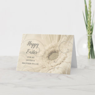 Cartes Pour Fêtes Annuelles Fleurs vintages Joyeuses Soeur de Pâques Frère en