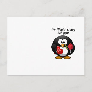 Cartes Pour Fêtes Annuelles Flipping Crazy for You Saint Valentin Penguin
