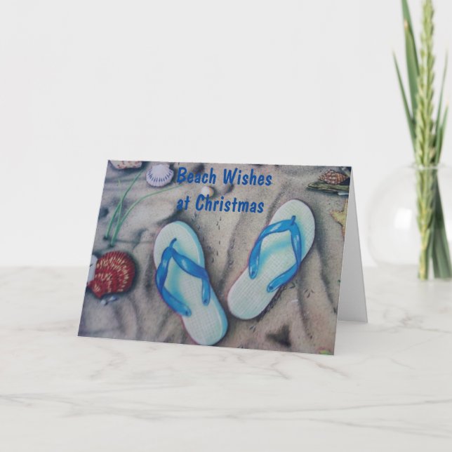CARTES POUR FÊTES ANNUELLES "FLIPTEZ VOS FLOPS" NOËL SALUÉ (Devant)