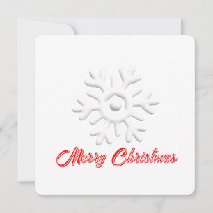 Cartes Pour Fêtes Annuelles Flocon blanc Joyeux Noël