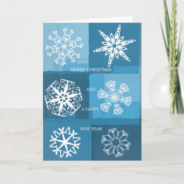 Cartes Pour Fêtes Annuelles Flocon de neige (Devant)