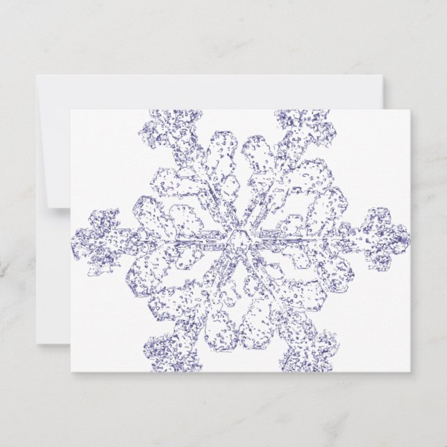 Cartes Pour Fêtes Annuelles Flocon de neige (Devant)