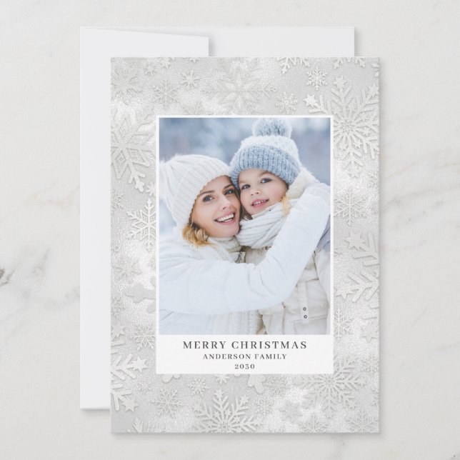 Cartes Pour Fêtes Annuelles Flocon de neige (Devant)