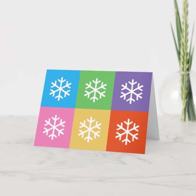 Cartes Pour Fêtes Annuelles Flocon de neige (Devant)