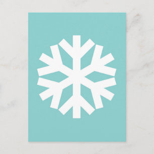 Cartes Pour Fêtes Annuelles Flocon de neige bleu