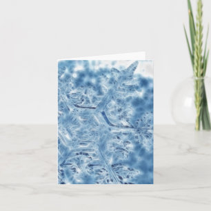 Cartes Pour Fêtes Annuelles Flocon de neige congelé de fractale de cristal de