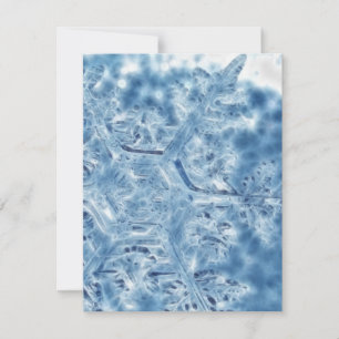 Cartes Pour Fêtes Annuelles Flocon de neige fractal à cristal de glace gelé