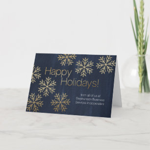Cartes Pour Fêtes Annuelles Flocon de neige moderne Joyeux vacances Salutation