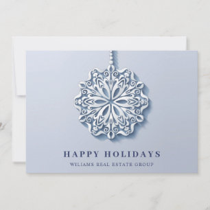 Cartes Pour Fêtes Annuelles Flocon de neige moderne Noël Accueil d'entreprise