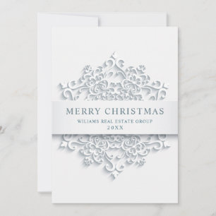 Cartes Pour Fêtes Annuelles Flocon de neige moderne Noël Accueil d'entreprise