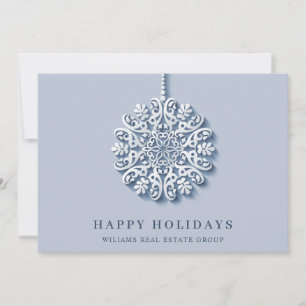 Cartes Pour Fêtes Annuelles Flocon de neige moderne Noël Accueil d'entreprise