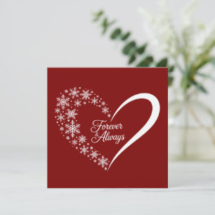 Cartes Pour Fêtes Annuelles Flocon de neige Noël Fête Flocon de neige Cœur