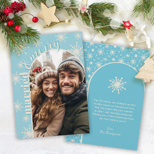 Cartes Pour Fêtes Annuelles Flocon de neige Premier mariage Noël vacances hive