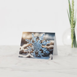 Cartes Pour Fêtes Annuelles Flocon de Neige Simple