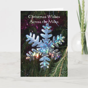 Cartes Pour Fêtes Annuelles Flocon De Neige Sur Les Miles Noël