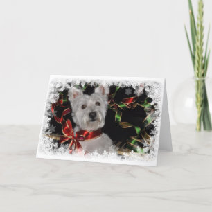 Cartes Pour Fêtes Annuelles Flocon de neige Westie