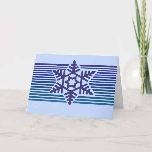 Cartes Pour Fêtes Annuelles flocon de vœux de saison (Devant)