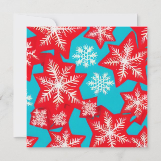 Cartes Pour Fêtes Annuelles Flocons de neige (Devant)