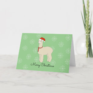 Cartes Pour Fêtes Annuelles Flocons de neige de lama Noël