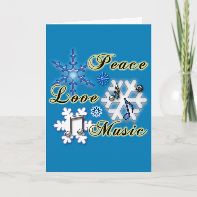 Cartes Pour Fêtes Annuelles Flocons de neige de professeur de musique non (Devant)