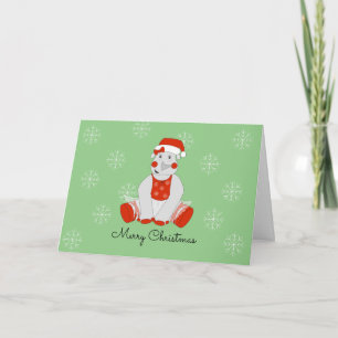 Cartes Pour Fêtes Annuelles Flocons de neige de rhinocéros ballerine Noël