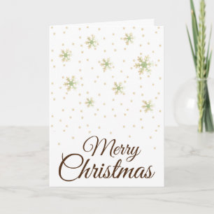 Cartes Pour Fêtes Annuelles Flocons de neige tendres de fête Joyeux Noël Scrip