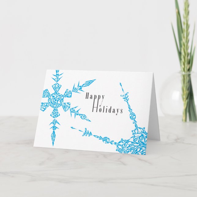 Cartes Pour Fêtes Annuelles Flocons de vacances (Devant)