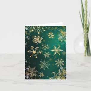 Cartes Pour Fêtes Annuelles Flocons d'or