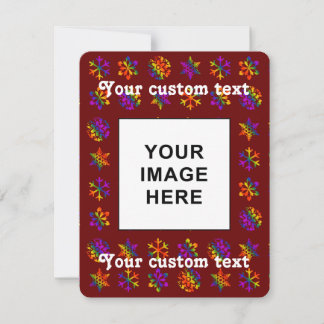 Cartes Pour Fêtes Annuelles Flocons psychédéliques