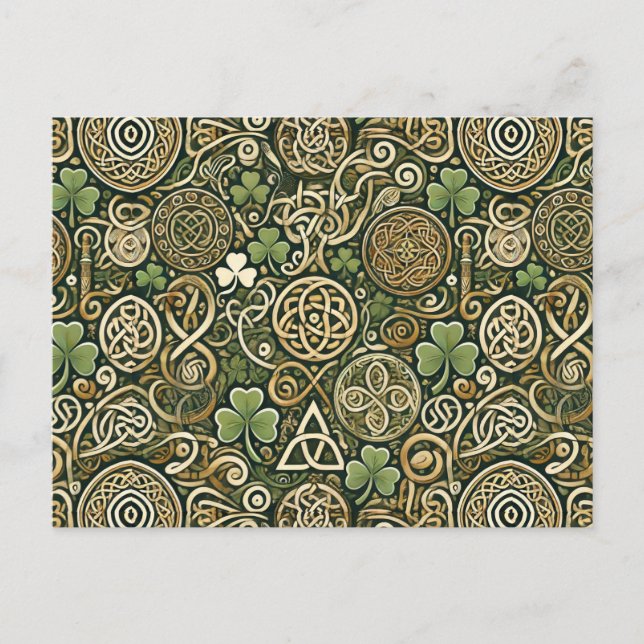 Cartes Pour Fêtes Annuelles Floraison celtique (Devant)