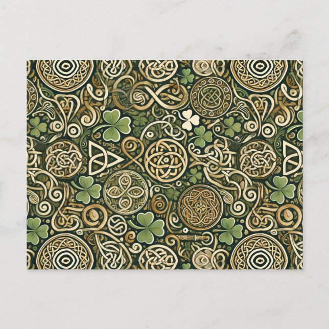 Cartes Pour Fêtes Annuelles Floraison Celtique (Devant)