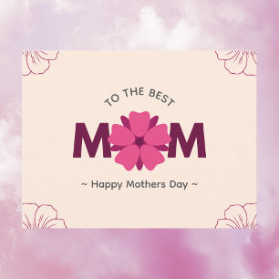 Cartes Pour Fêtes Annuelles Floral à la fête des mères de la meilleure maman