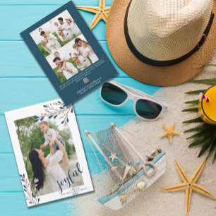 Cartes Pour Fêtes Annuelles Floral d'hiver joyeux   Photo 