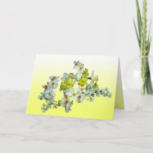 Cartes Pour Fêtes Annuelles Floral jaune